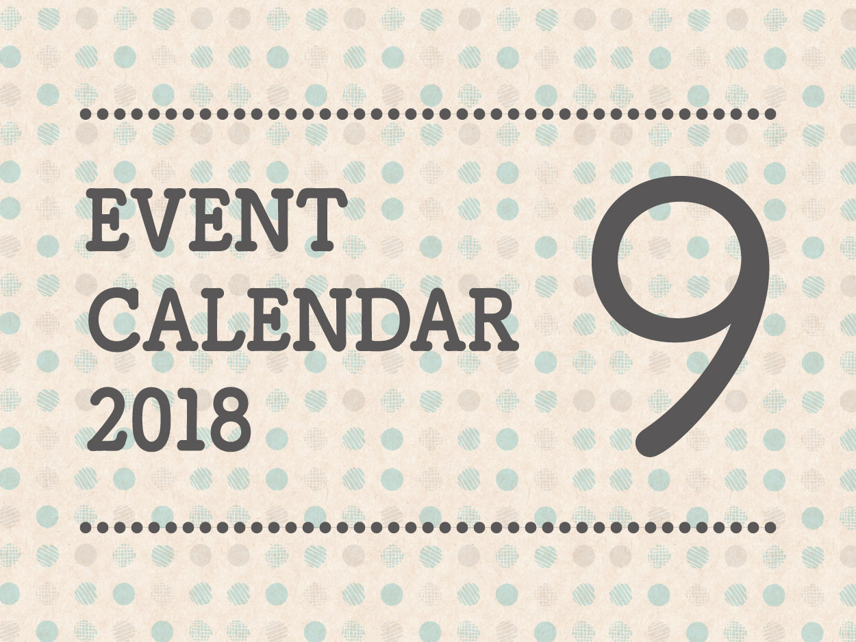 18年9月イベントカレンダー おふろcafe Utatane